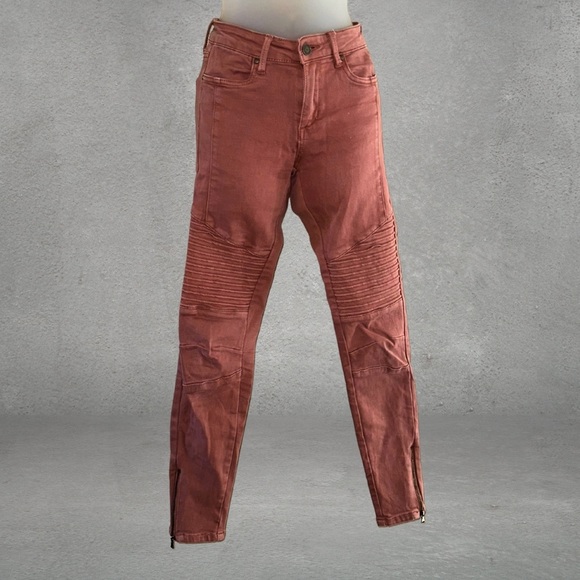 Mauve Moto Skinny Jeans - Picture 1 of 1